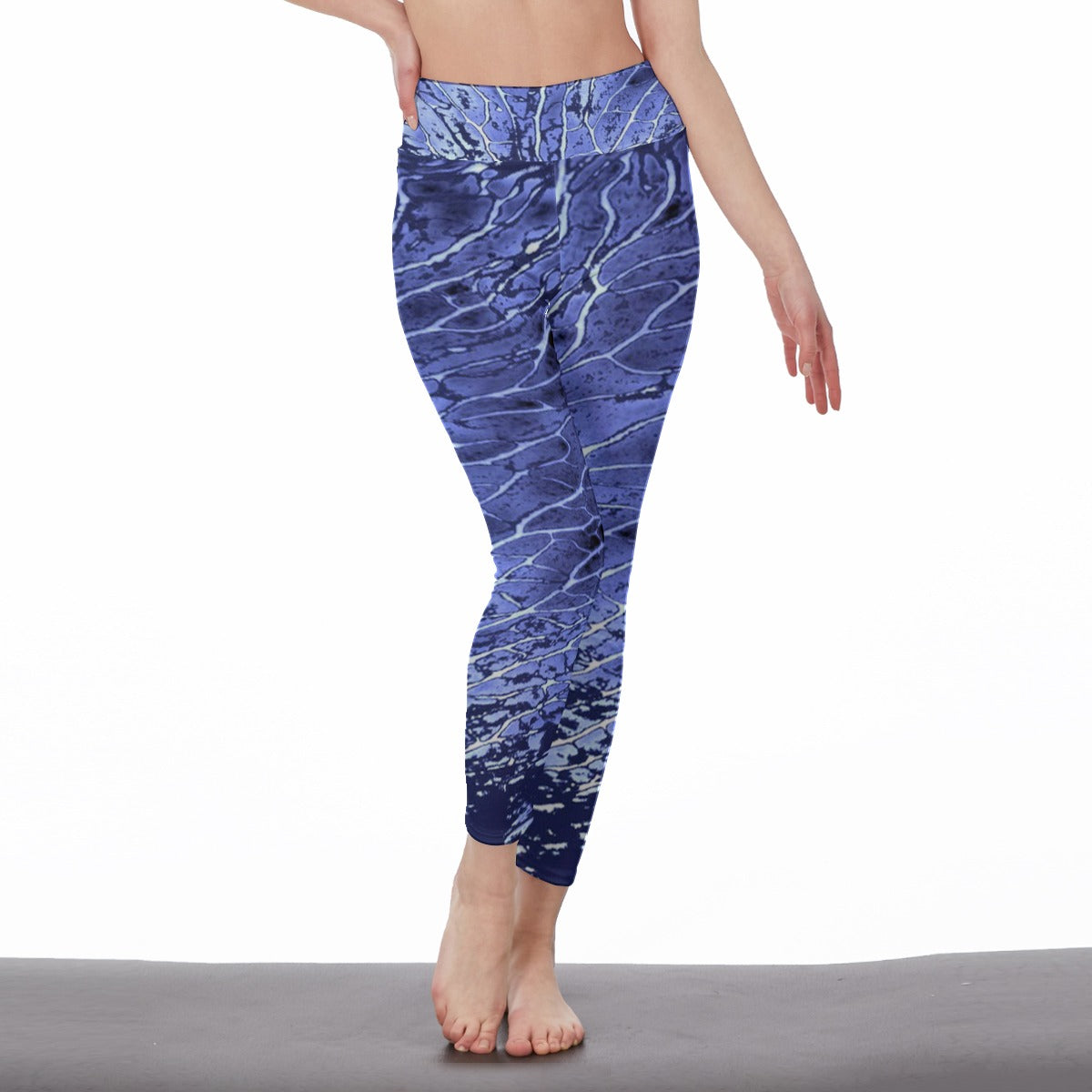 Women's High Waist Leggings Blue