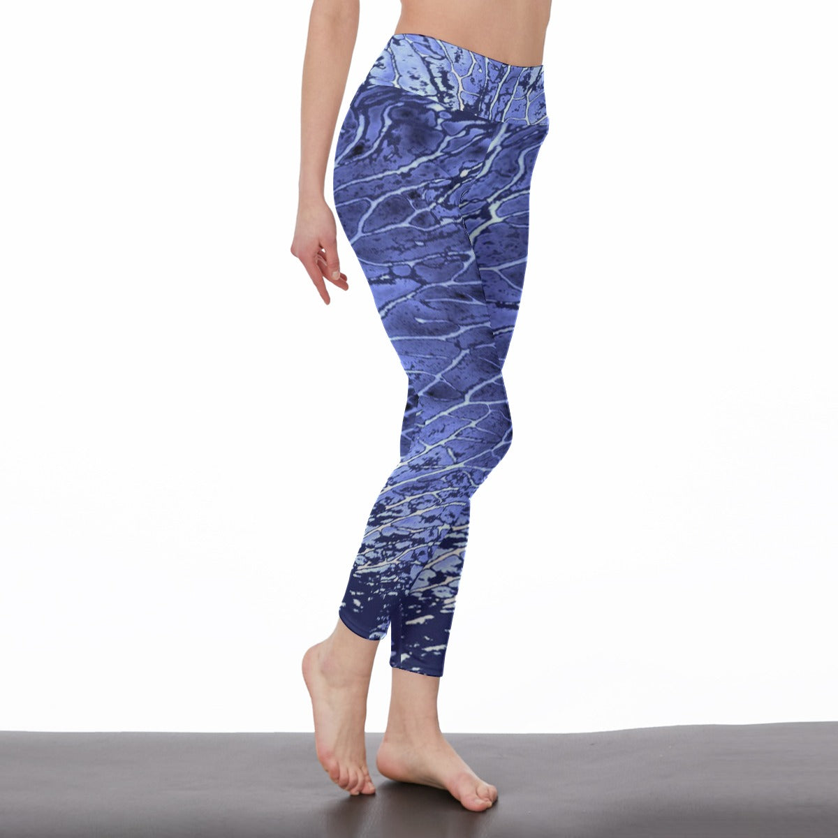 Women's High Waist Leggings Blue