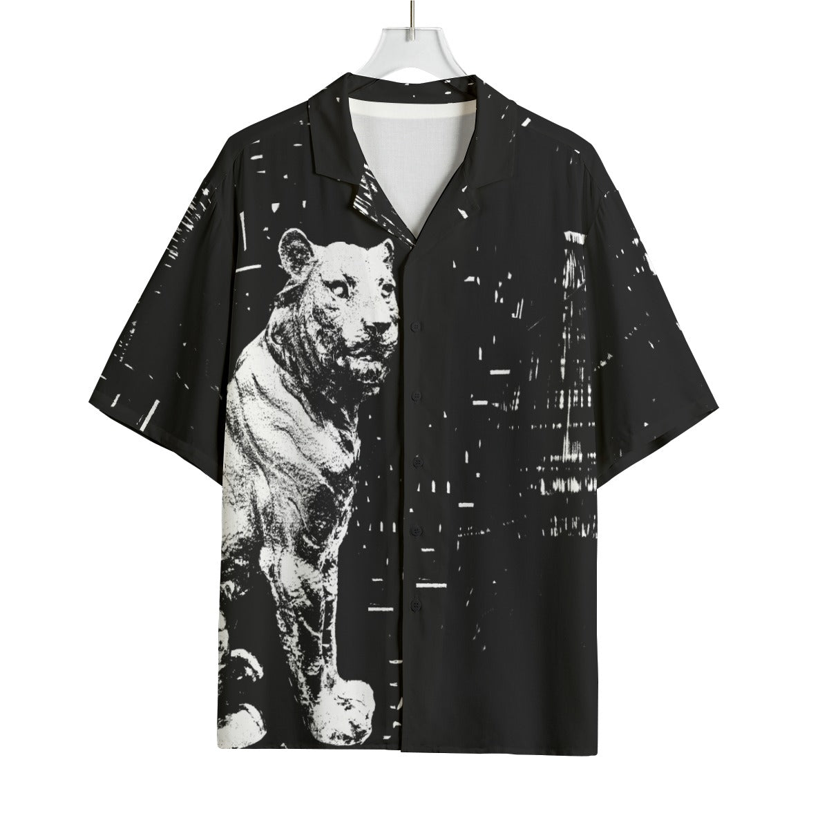  Hawaiian Rayon Shirt Black