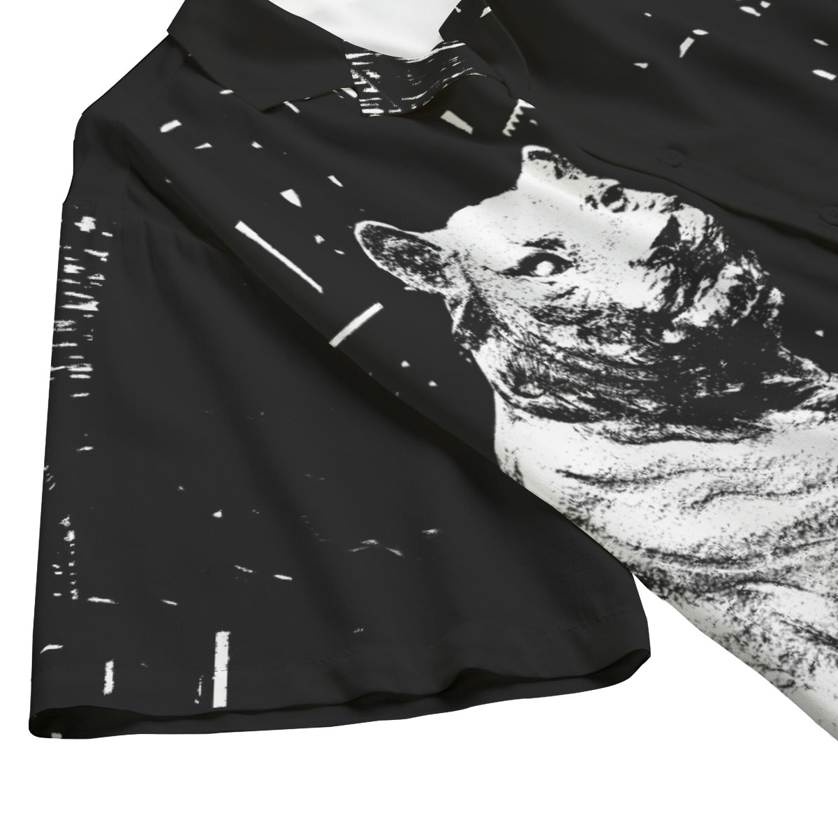  Hawaiian Rayon Shirt Black