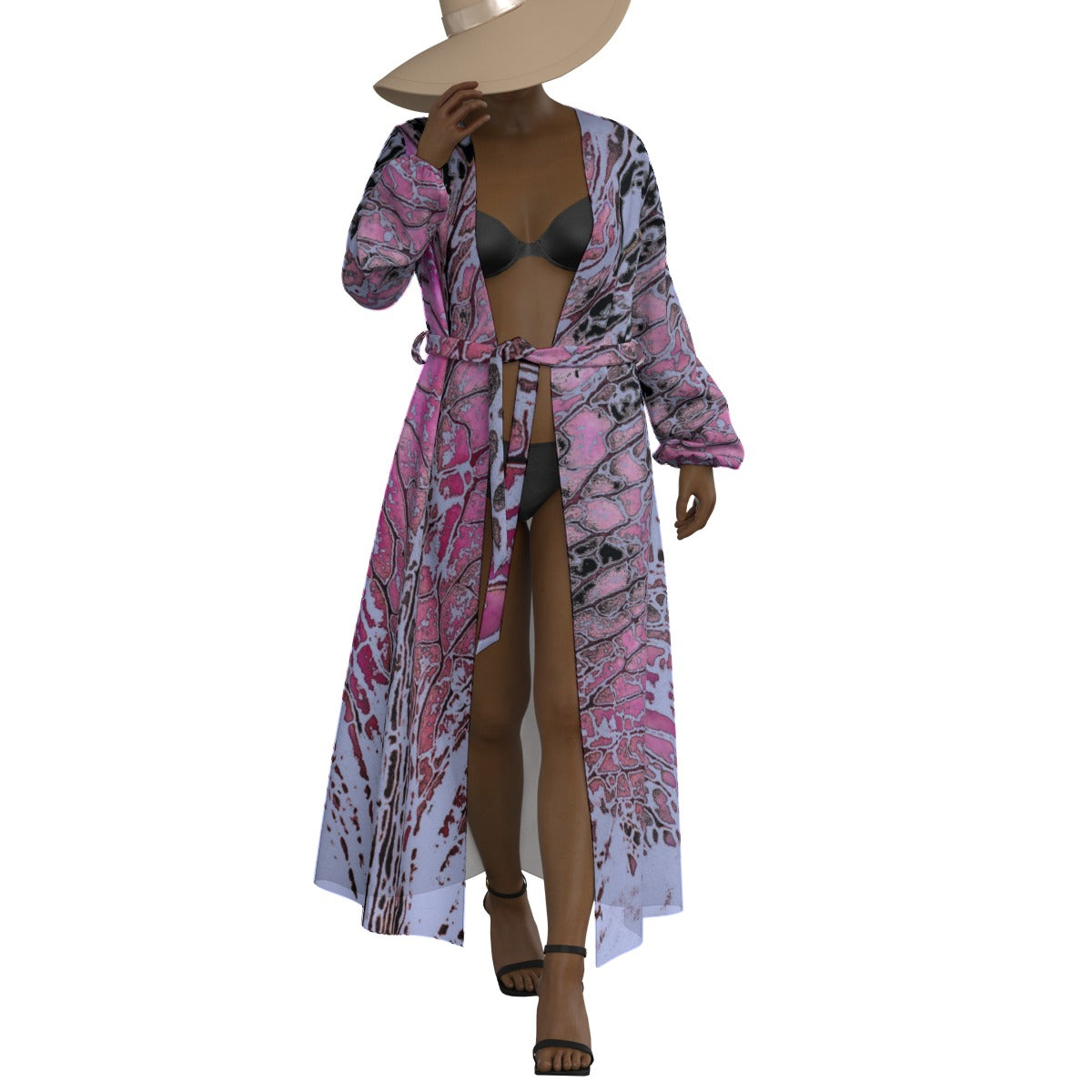 Women's Lace-up Chiffon Robe