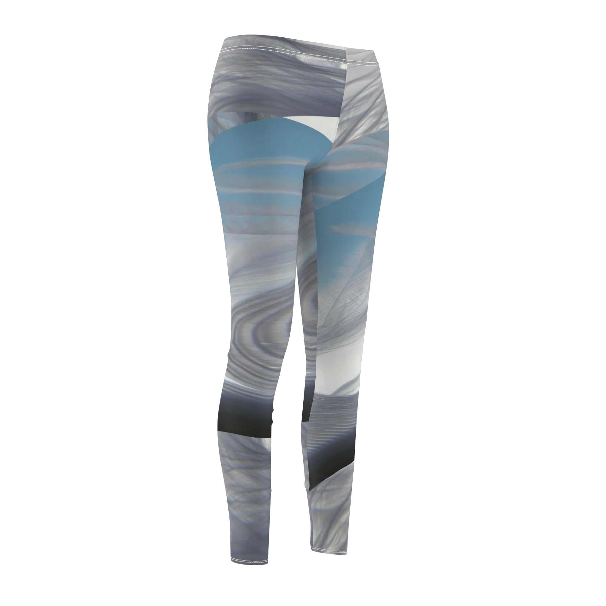 Custom Artwork Women's Leggings Blue/white
