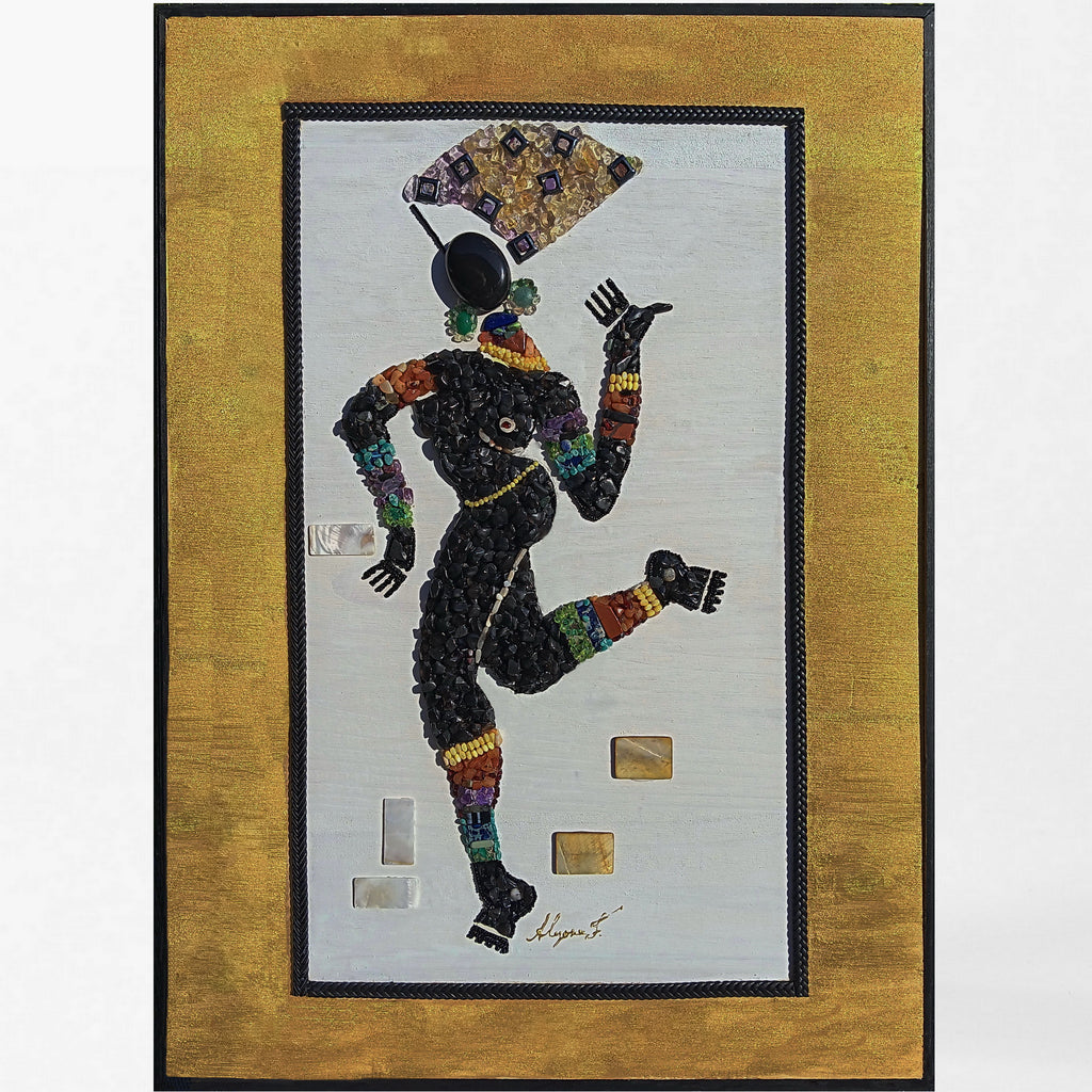 Mujer Solitaria - Mosaic with Semiprecious Stones