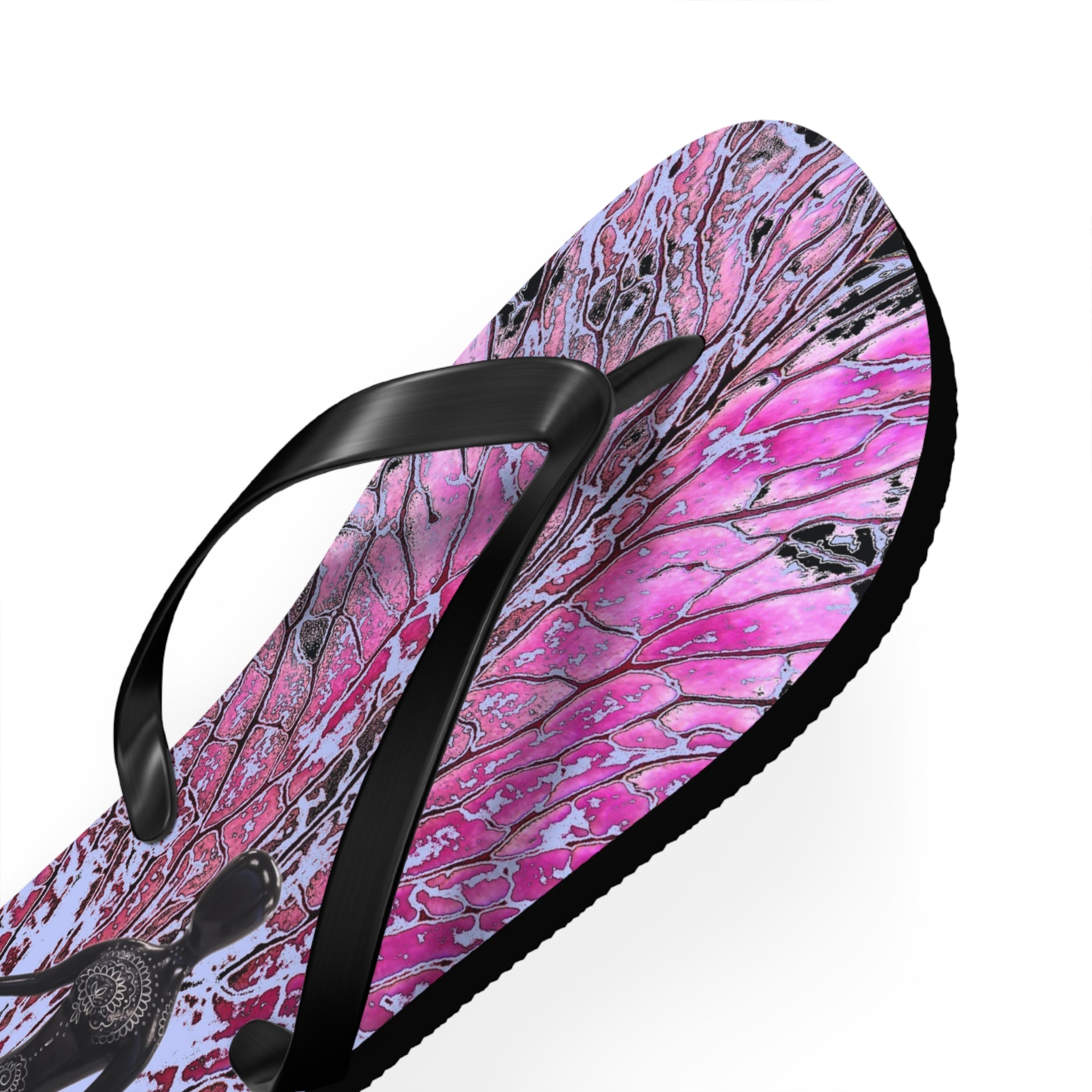Pink Artwork Flip Flops