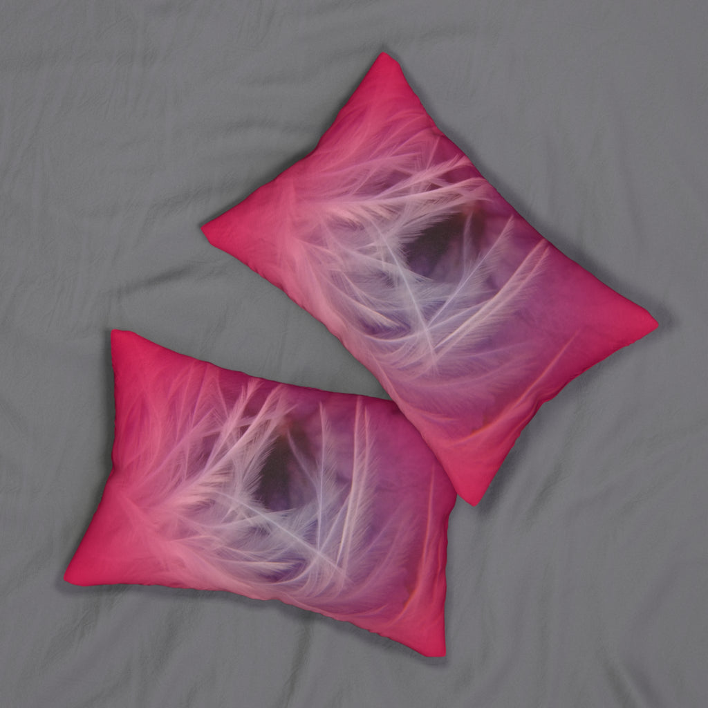 Custom Artwork Lumbar Pillow Pink