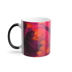 Color Changing Mug, 11oz, Red/Rose