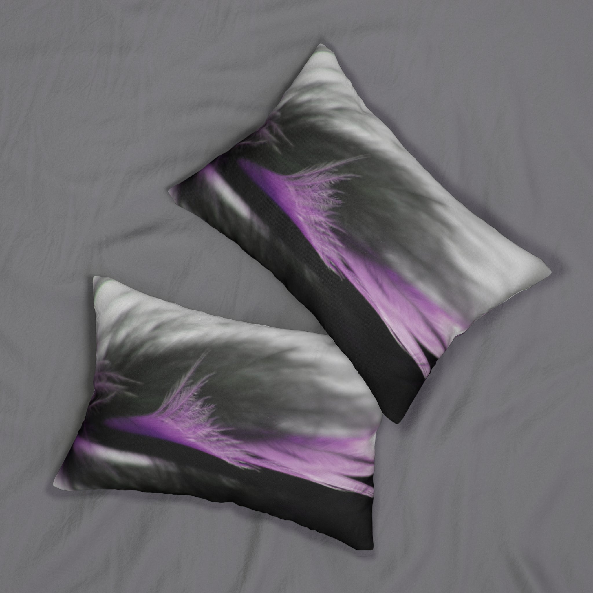 Custom Artwork Lumbar Pillow Lilac/Gray