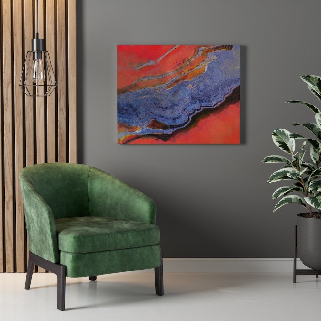 Blue Island canvas Print
