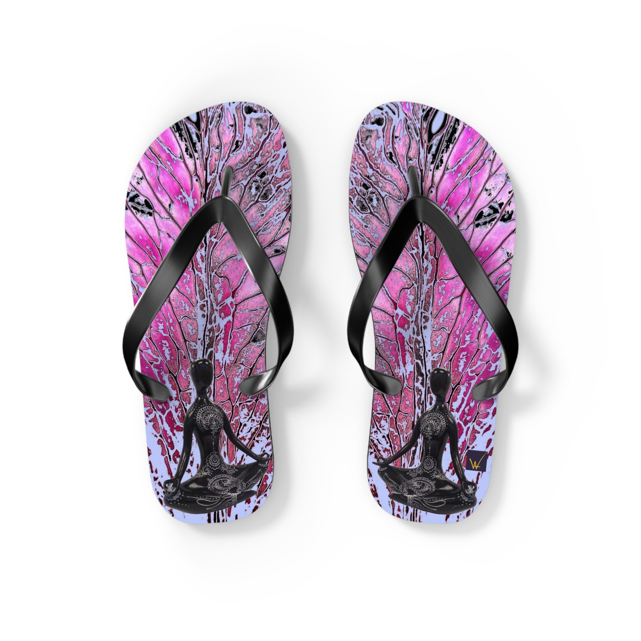 Pink Artwork Flip Flops