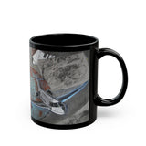  black coffee mug with Aeroplan design