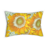 Custom Artwork Lumbar Pillow Yellow