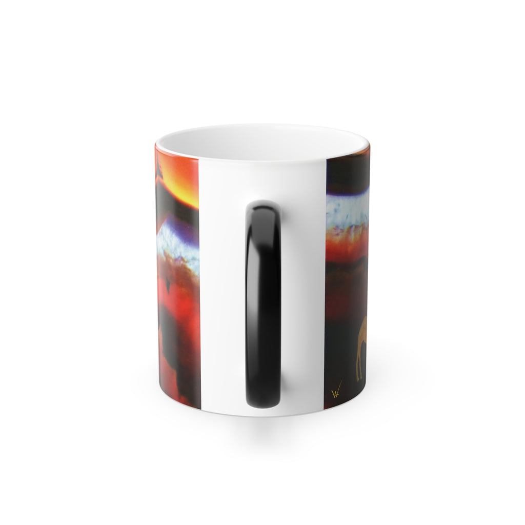 Color Changing Mug, 11oz, Red/Yellow