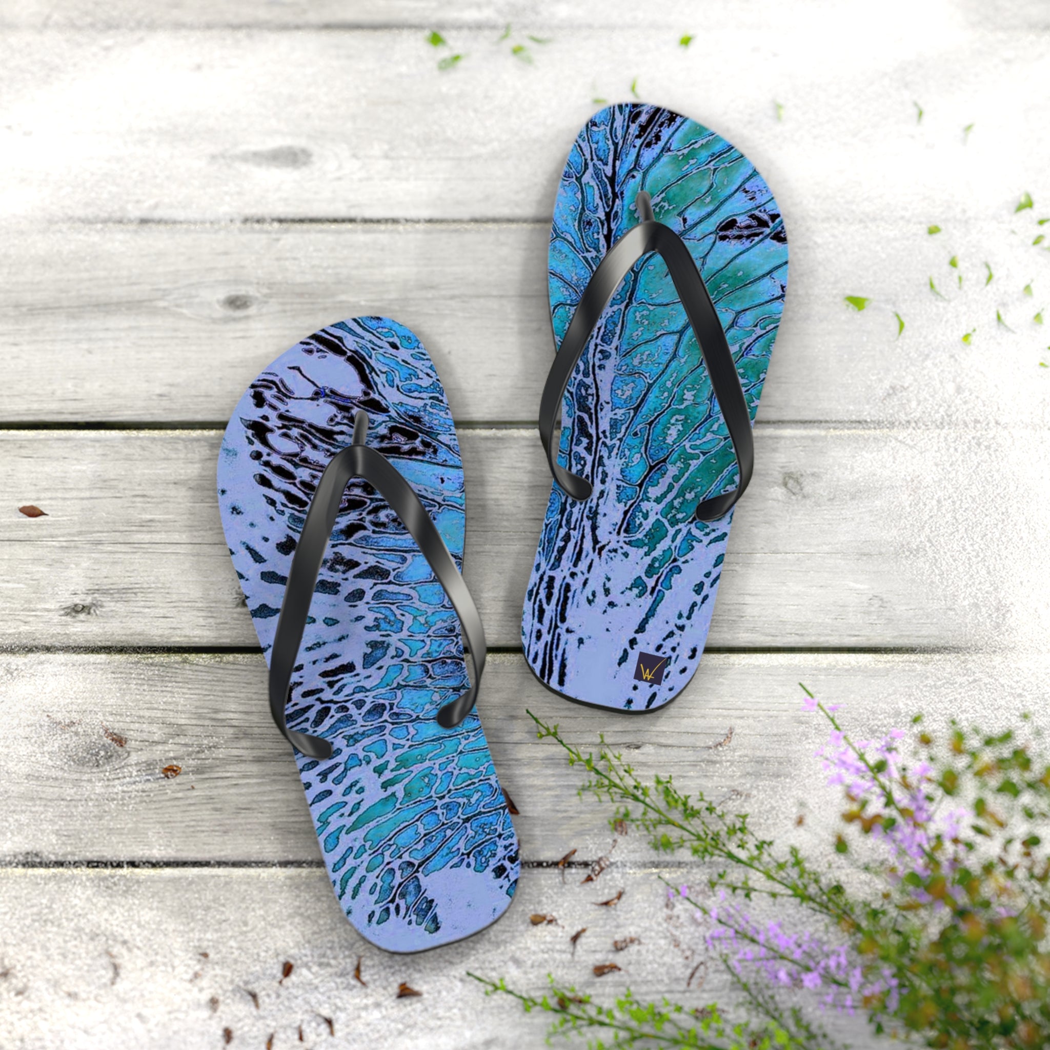 Blue Flip Flops