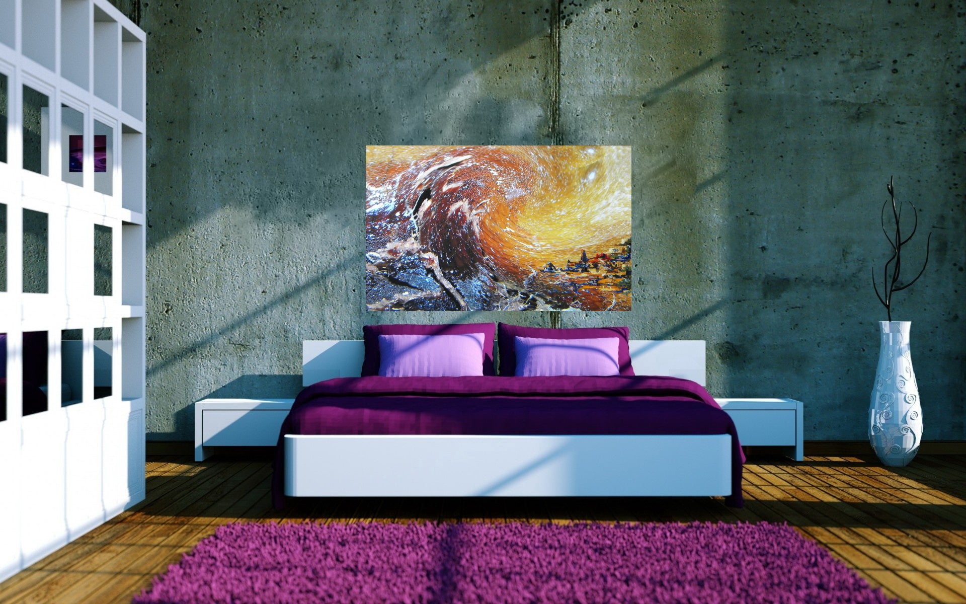 Abstract Ocean Wave Canvas Print