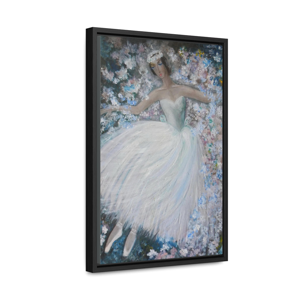 "Ballerina" - Gallery Canvas Wraps, Vertical Frame Blue/Whit"Ballerina" - Gallery Canvas Wraps, Vertical Frame Blue/White