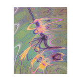 "Deco Art"- Wall Art Canvas Print Green/Orange/Lilac