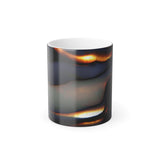 Color Changing Mug, 11oz, Black/Orange