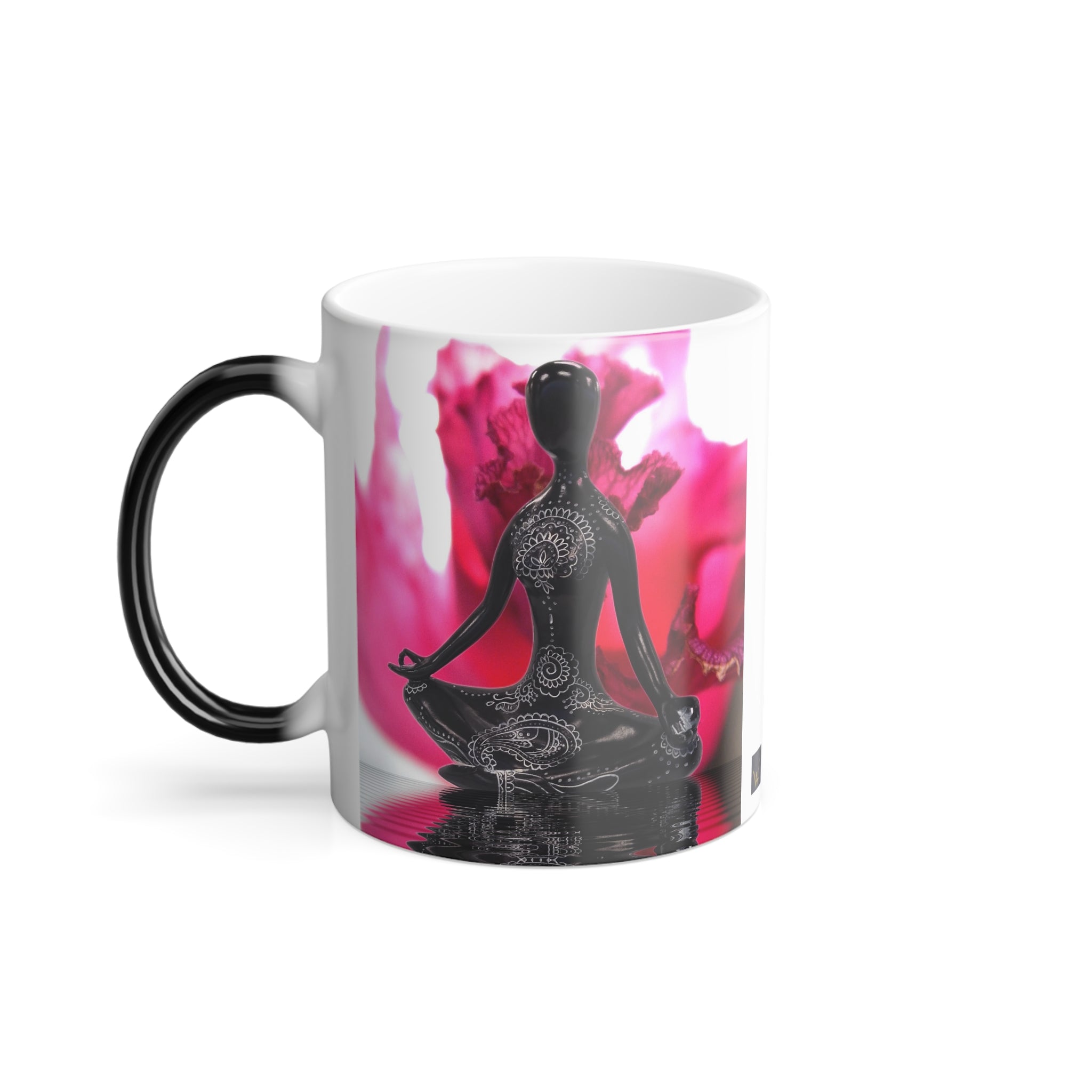 Yoga Lotus Color Changing Mug 11oz — Artist Original Art, Free Shipping