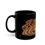 Black mug with a Tiger 