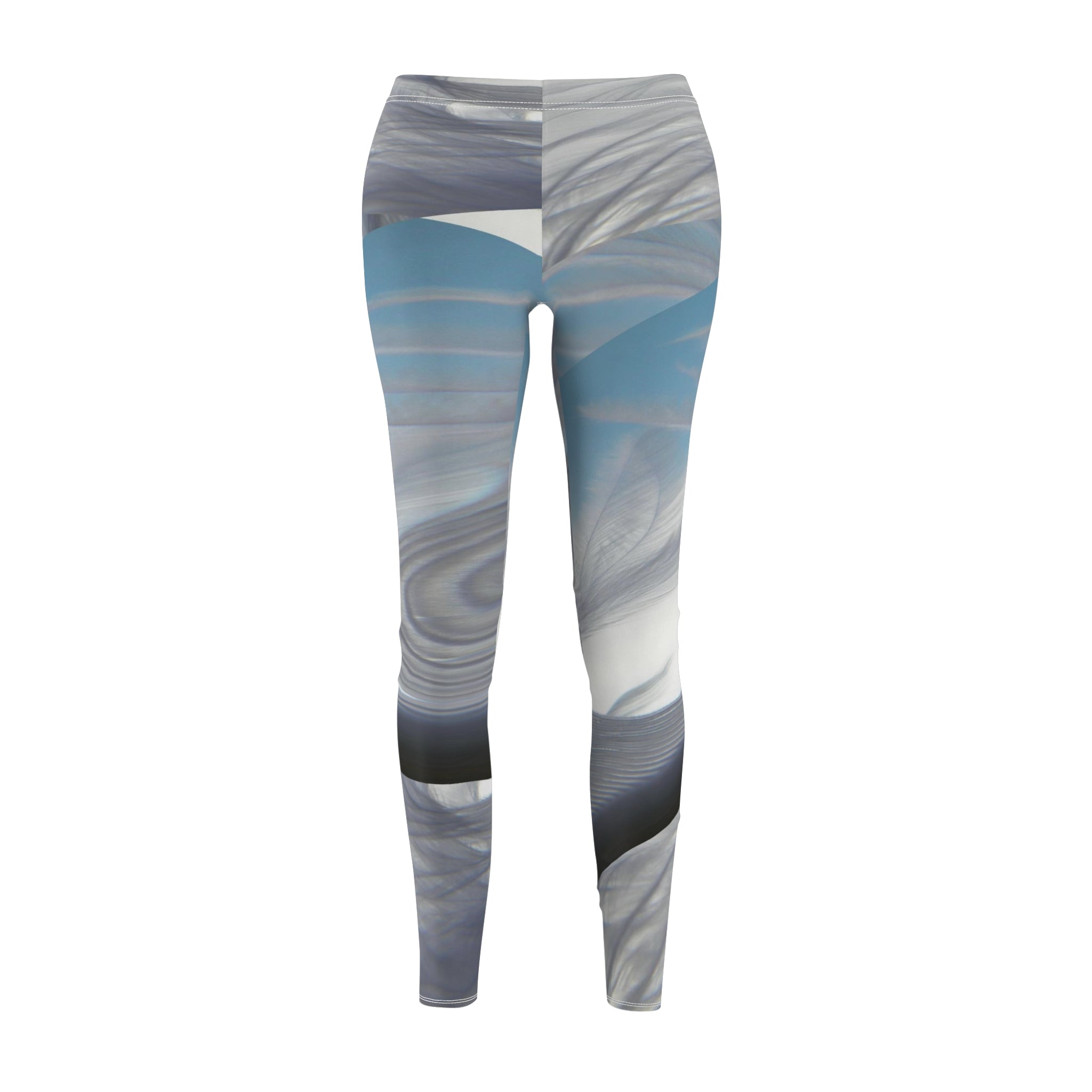 Custom Artwork Women's Leggings Blue/white