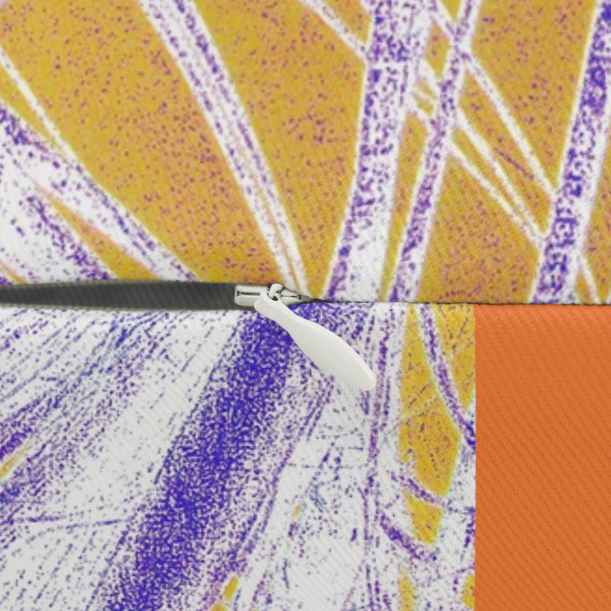 Custom Artwork Lumbar Pillow Yellow/Lilac