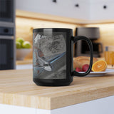  black coffee mug with Aeroplan design