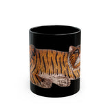 Black mug with a Tiger 