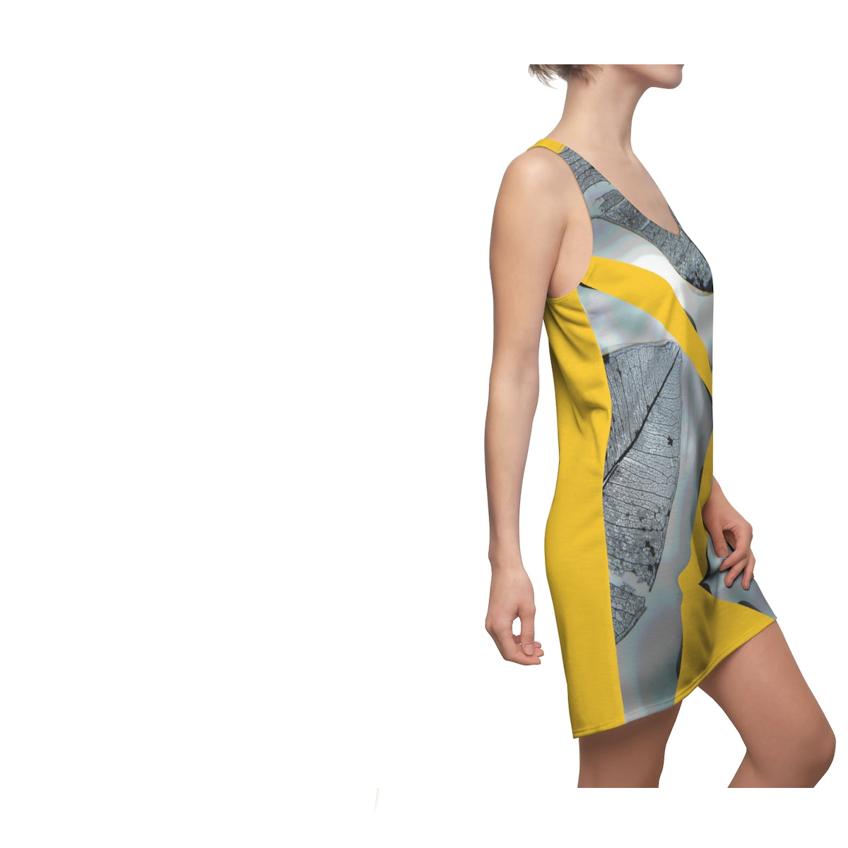 Racerback Dress yellow/gray