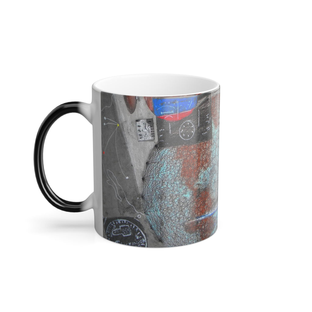 Mug with a design of a airplane  on a white background