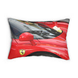 Custom Artwork Lumbar Pillow Red Black Car