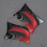 Custom Artwork Lumbar Pillow Black/Red