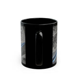  black coffee mug with Aeroplan design