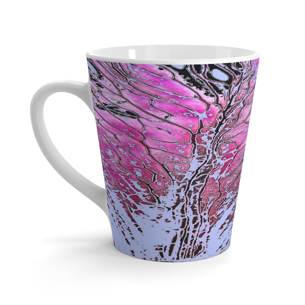 Custom Artwork Latte Tee Mug 12 oz Pink/Blue