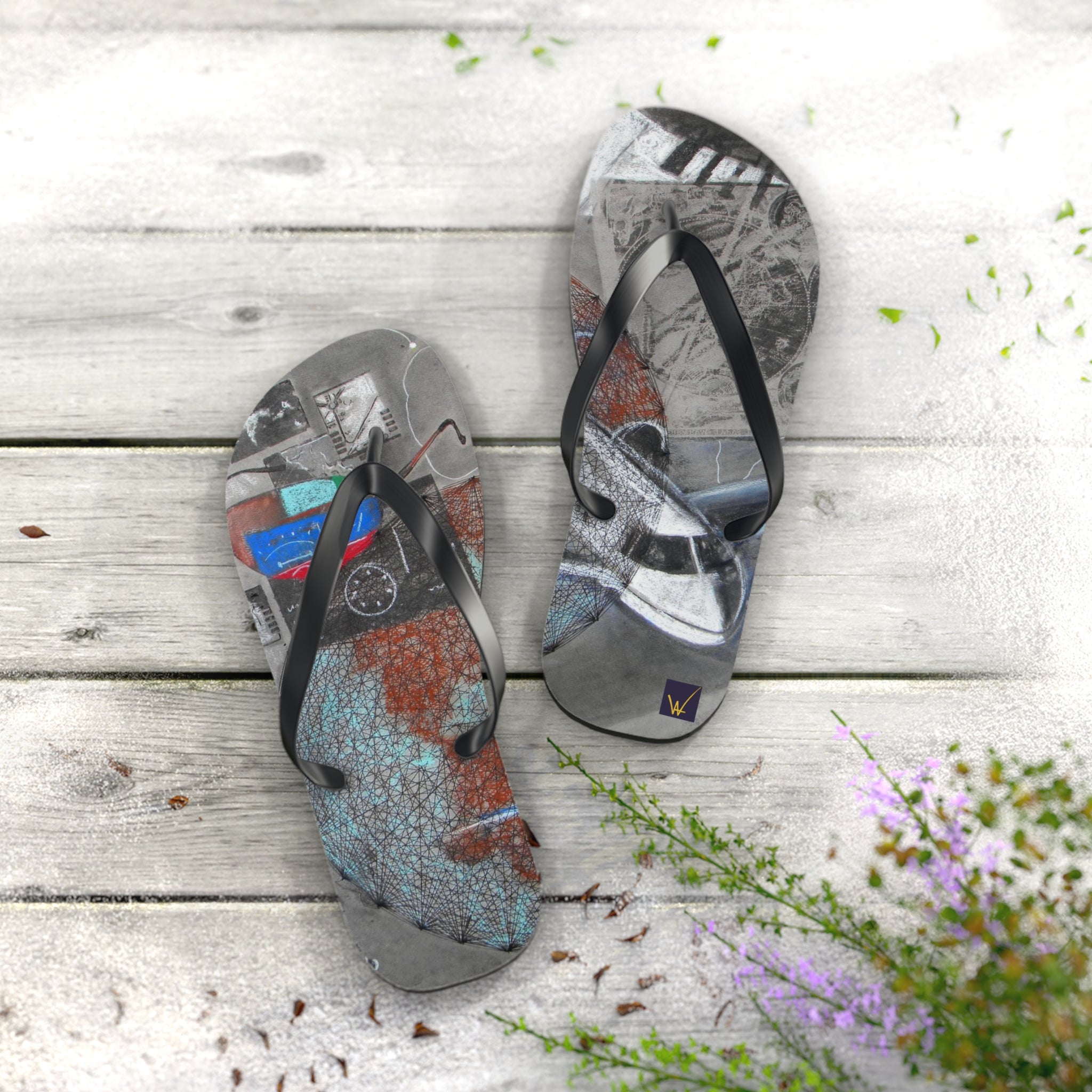 Aviation Picture Flip Flops