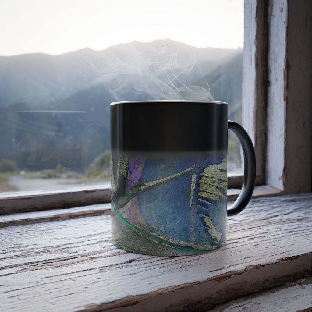Blue Fantasy Color Changing Mug 11oz — Artist Original Art, Free Shipping