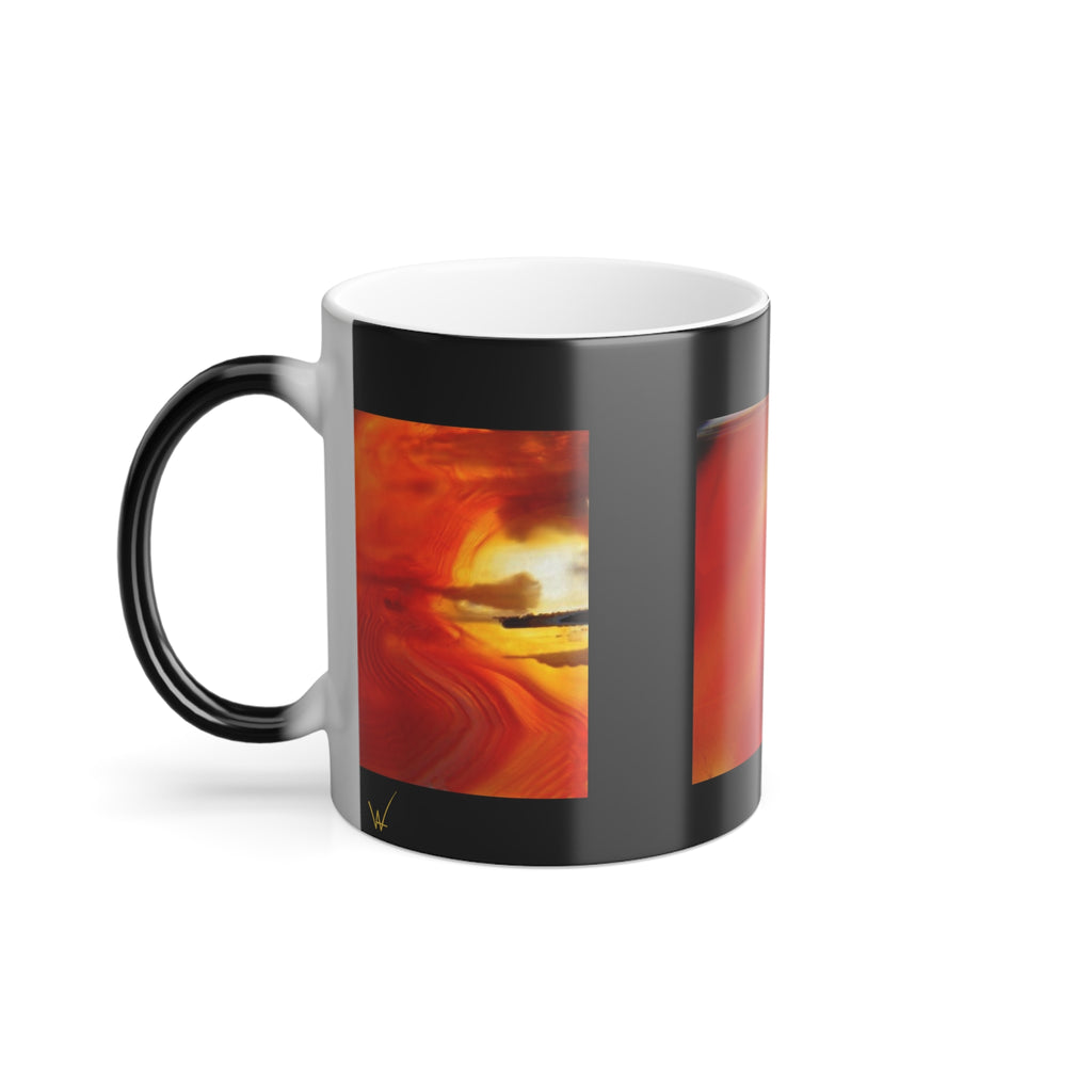 Agate Fantasy Color Changing Mug 11oz — Microphotography Stone Art, Free Shipping