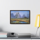 "At dawn"- Gallery Canvas Wraps, Horizontal Frame Blue/Yellow/Green