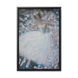"Ballerina" - Gallery Canvas Wraps, Vertical Frame Blue/White