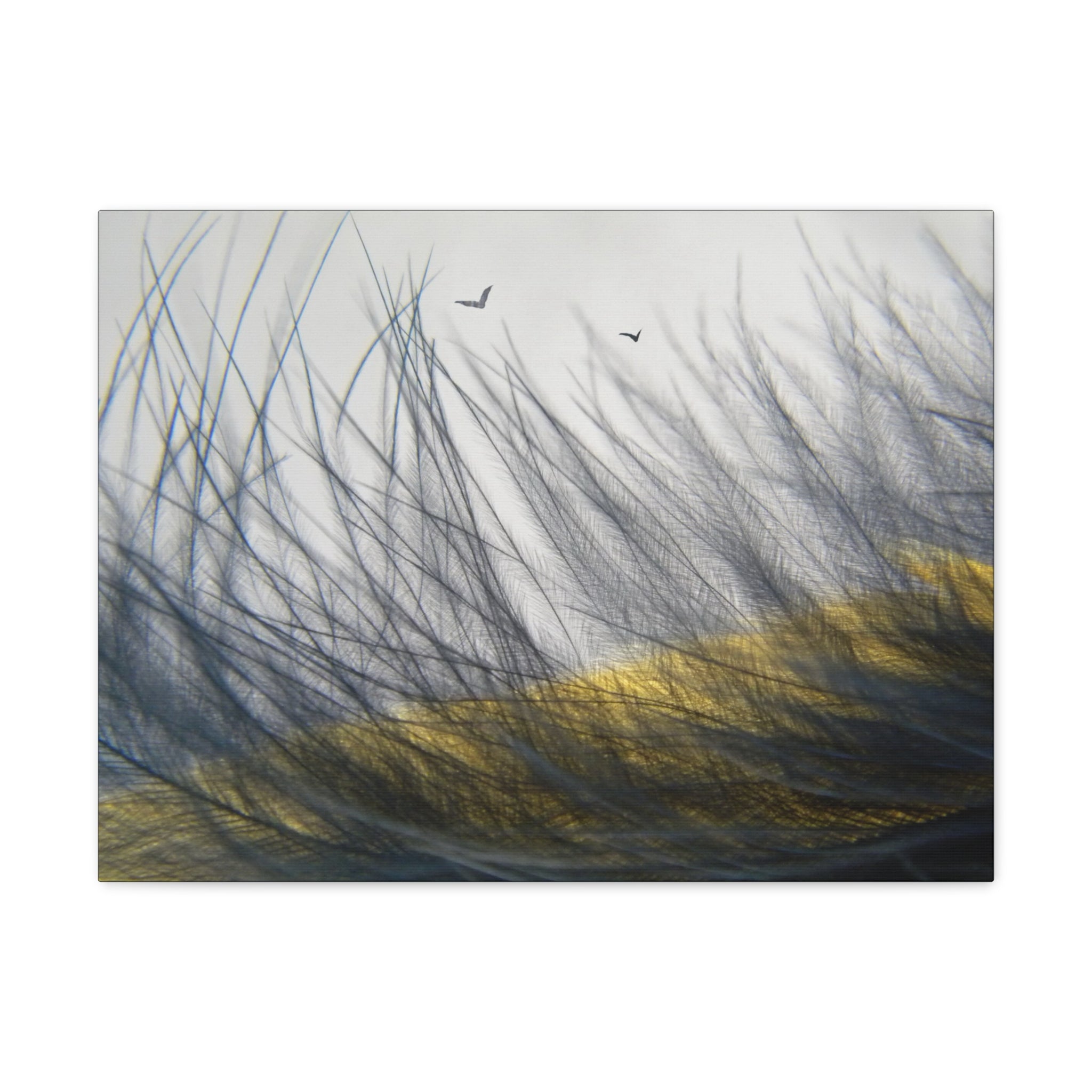 "Dunes"- Wall Art Canvas Print Gray/Yellow