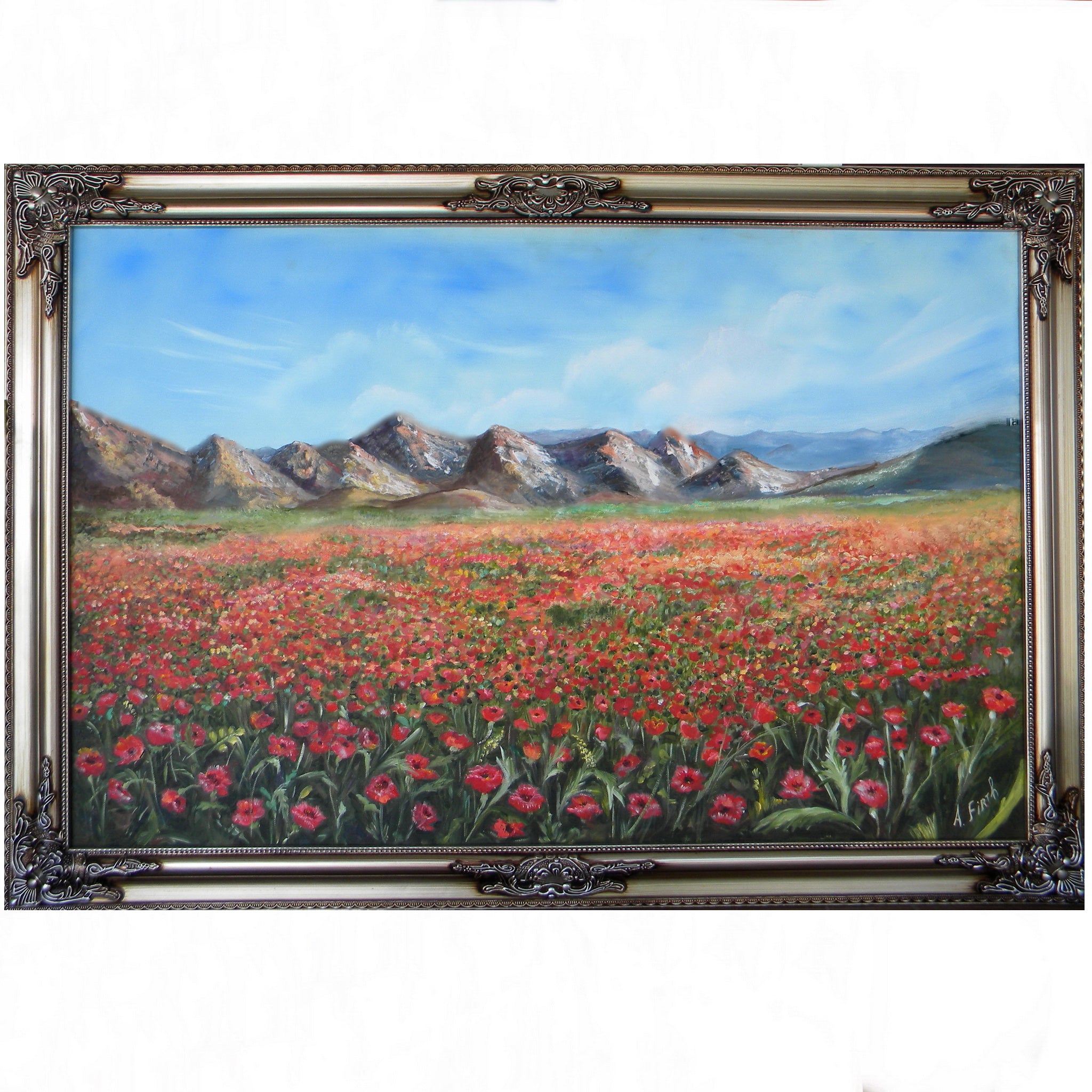 Silent Symphony in Red - Original Oil Painting