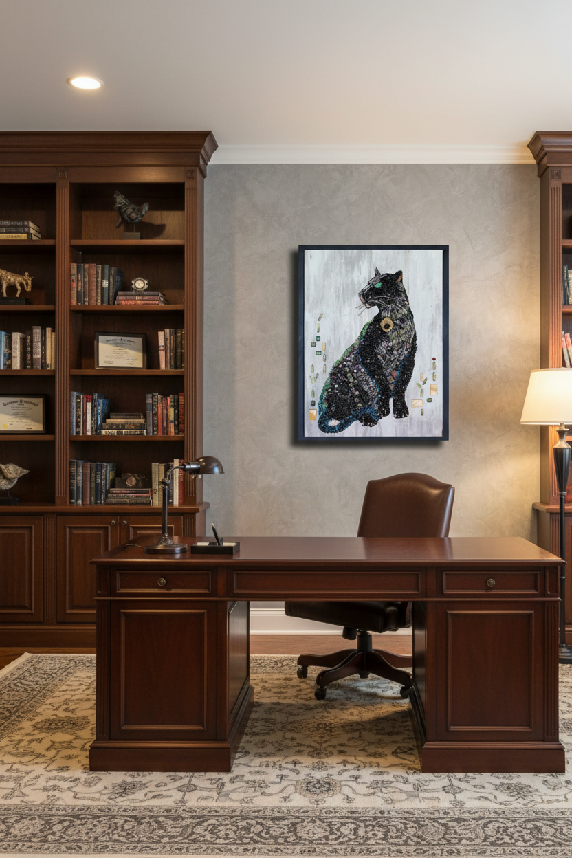 Black Panther Mosaic in Home Office