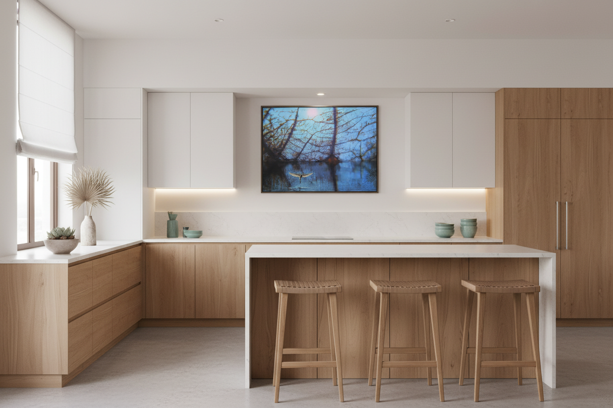 Florida Evergreens Canvas in Kitchen