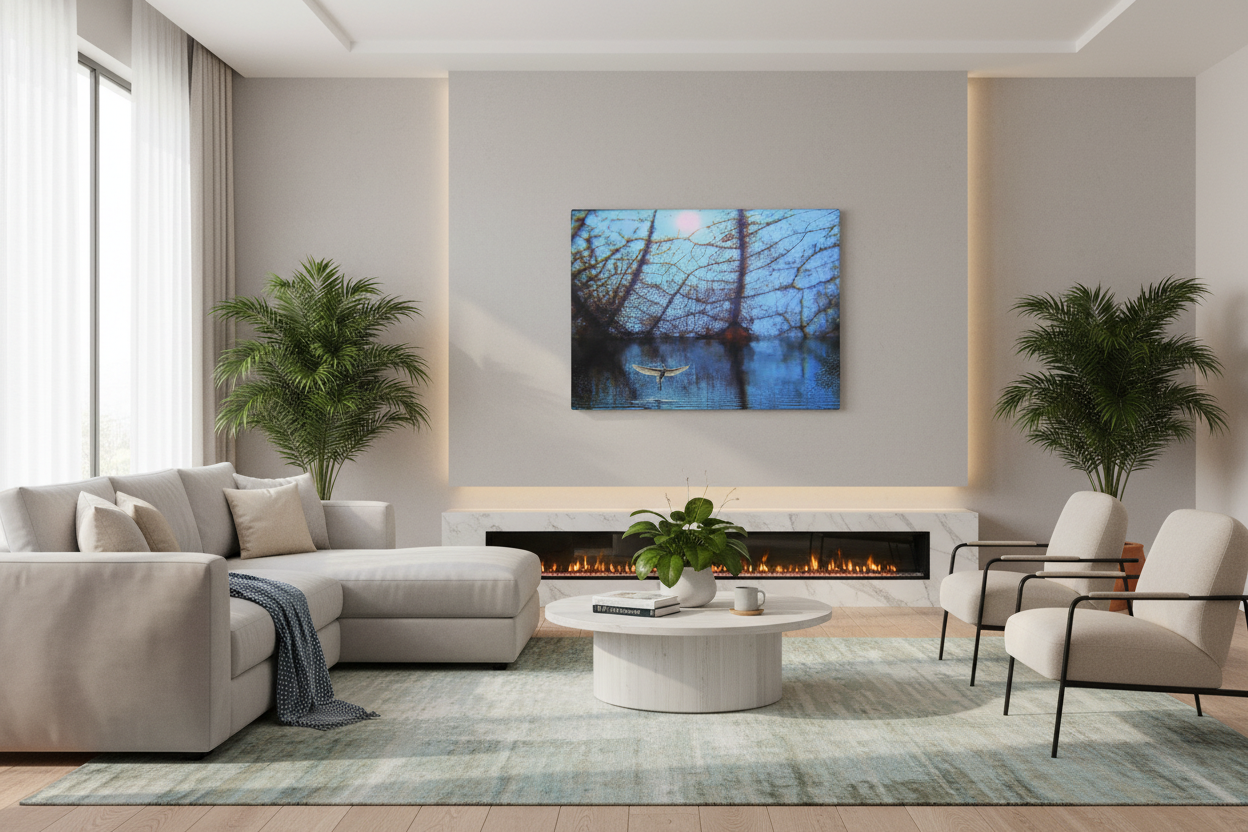 Florida Evergreens Canvas in Living Room