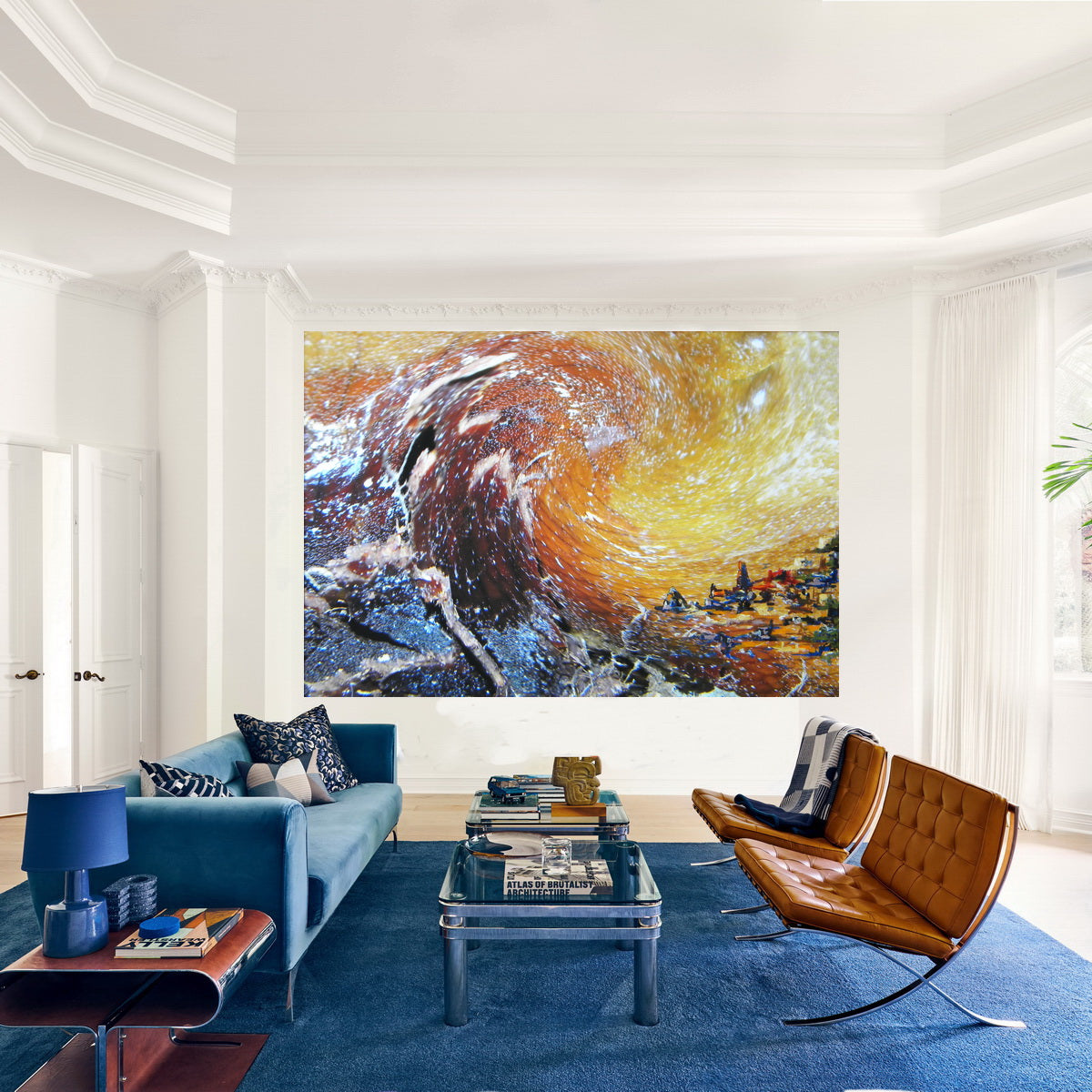 Abstract Ocean Wave Canvas Print