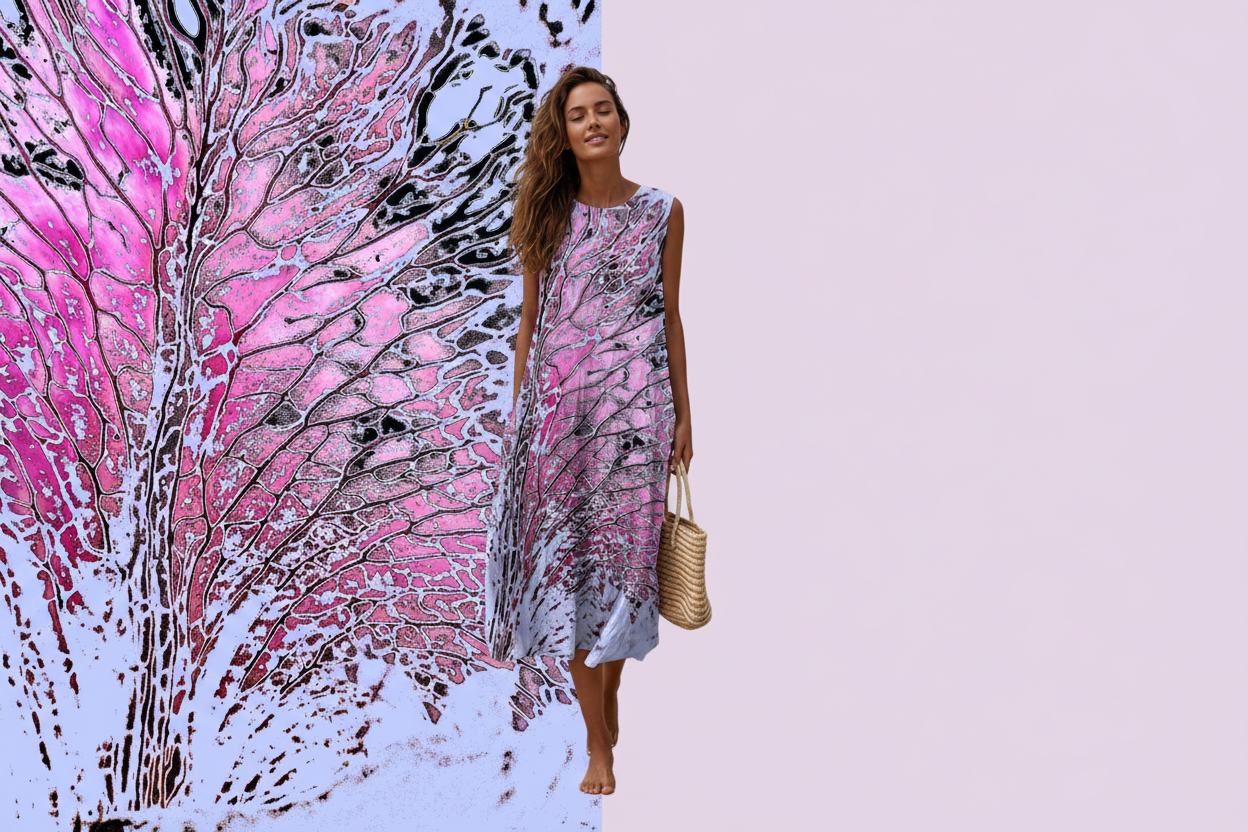 Pink Dress Different Pose