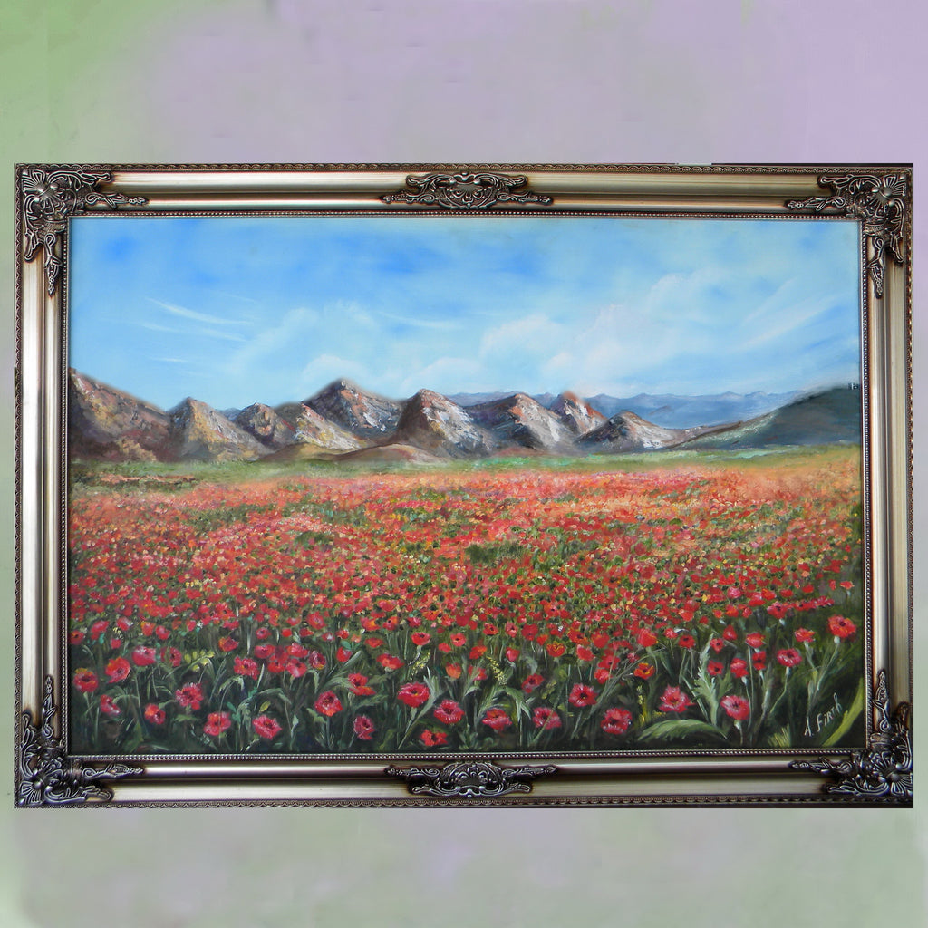 Silent Symphony in Red - Original Oil Painting