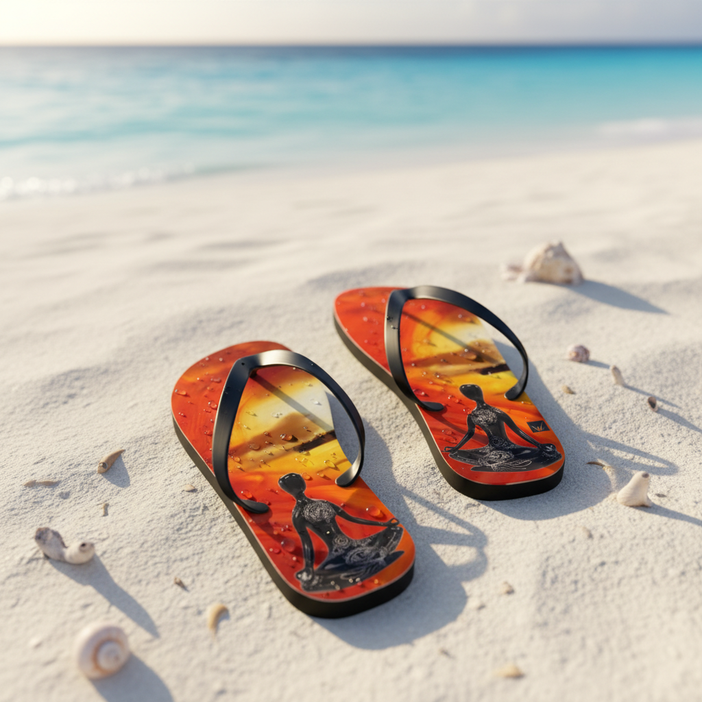 Red Flip Flops