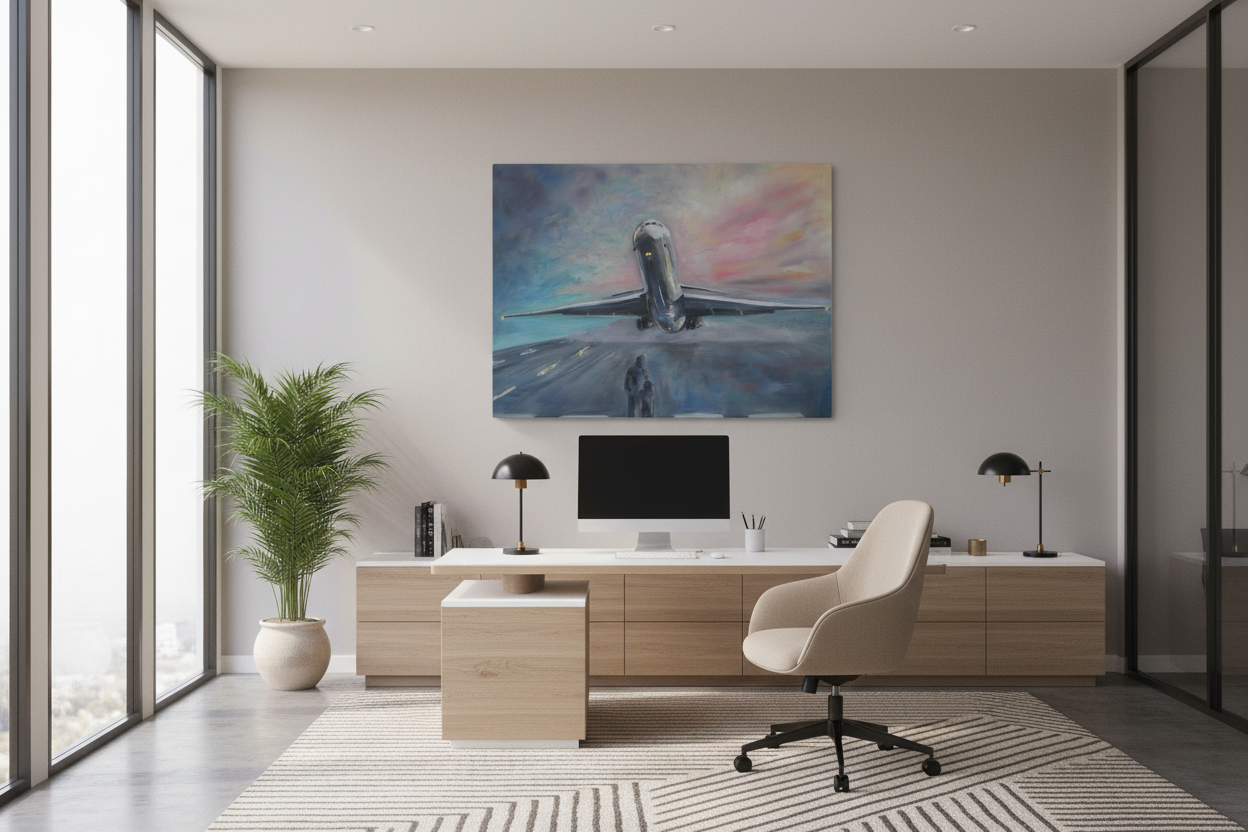 Takeoff Canvas Print in Office Space
