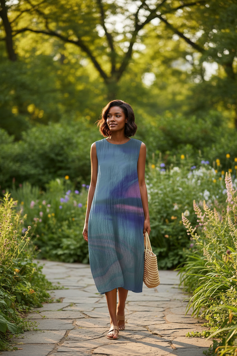 Woman in Dress in the Park