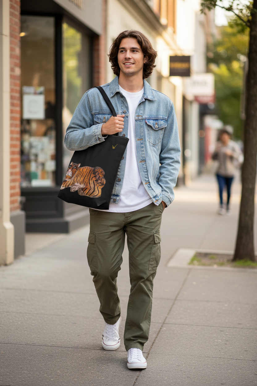 Young guy with bag
